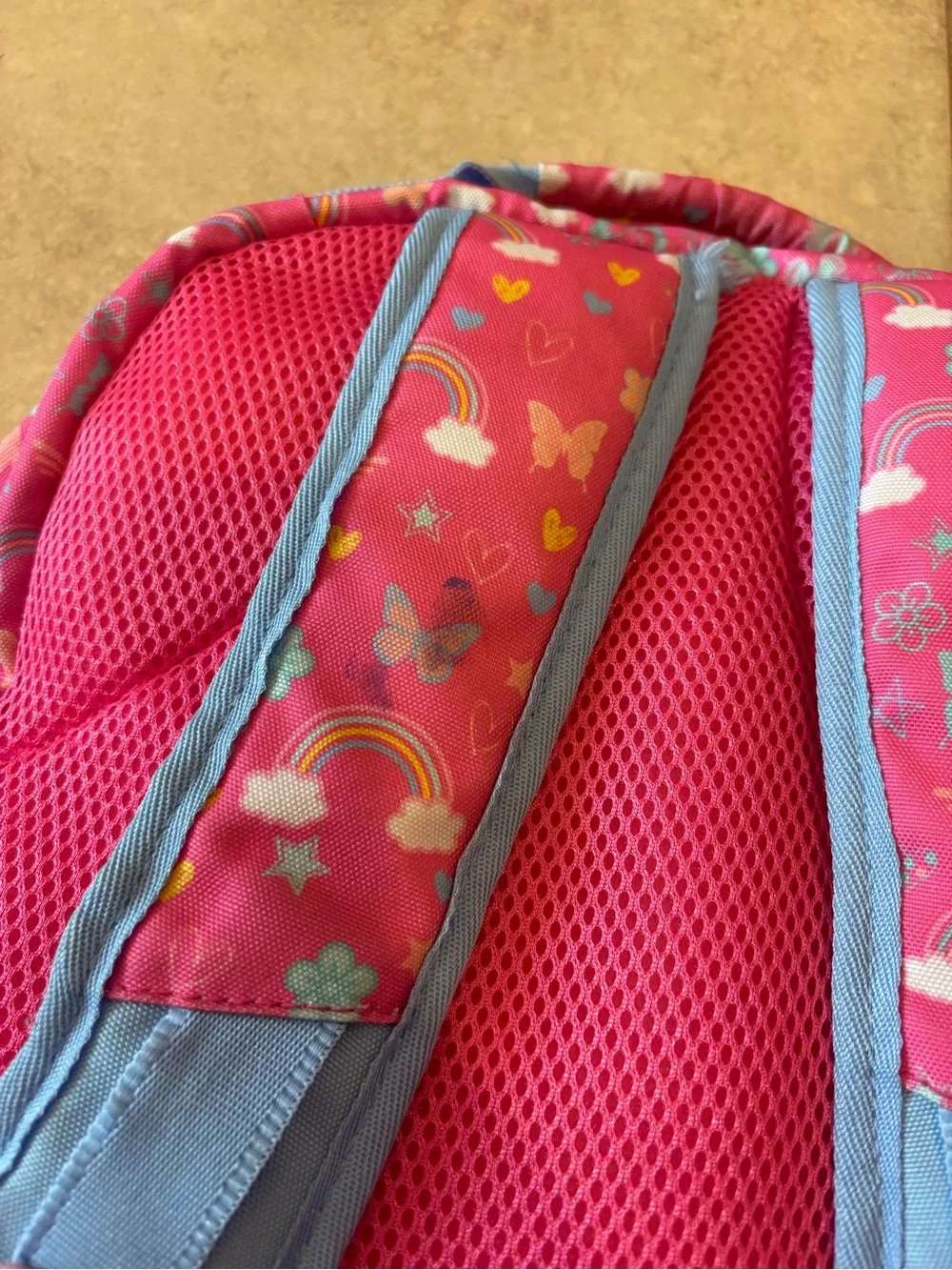 bentgo Kids Pink Rainbow & Butterflies Backpack